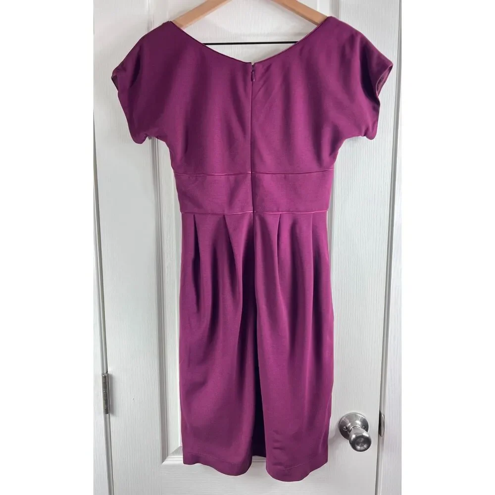 Signette by Aysha Saeed Women's Short Sleeve Dress Burgundy Wine Size P